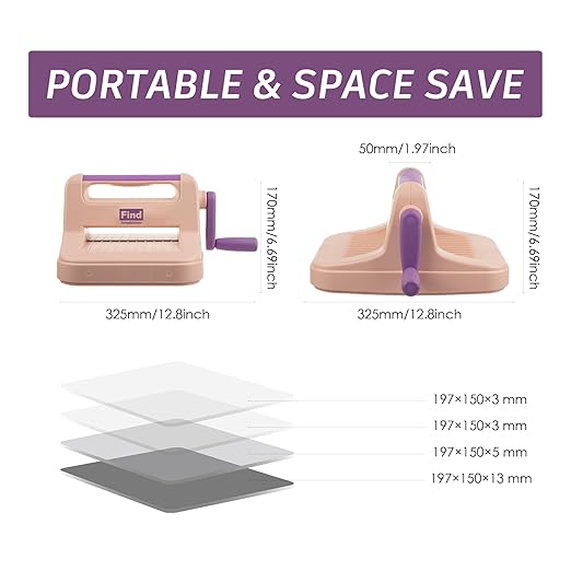 Die Cut Machine,Manual Embossing Machine for Cardmaking,Scrapbooking with Gift Box,6in Openning