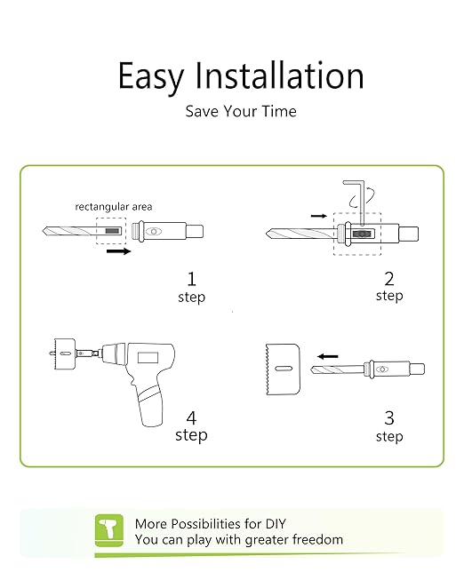 10 Pack Desk Grommet 50mm (2 inch) Bi-Metal Hole Saw Kit for Home Office,Cable Hole Covers,Black