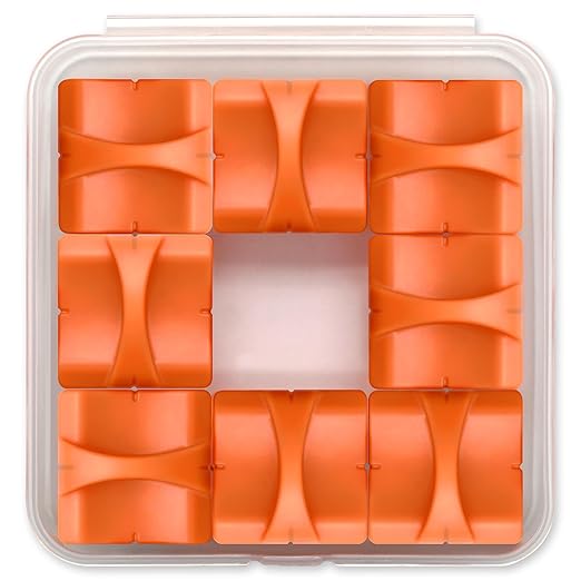 8 Pieces Paper Cutter Replacement Blade with Plastic Storage Box for A4 A5 Paper Trimmer, Safeguard Design (Orange)