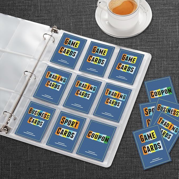 120 Pack 9 Pocket Page Protectors, Sooez Trading Card Sleeves for 3 Ring Binder, Baseball Cards Holder, Protective Pages Sheets for Binders Album, Fit for YuGiOh, MTG, Game, Business & Sports Cards