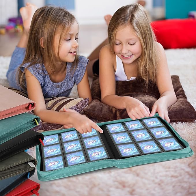 9 Pocket Card Binder,360 Pockets Trading Card Binder,Double Sided Pocket Collection Binder,Card Folder for MTG,TCG,Game Cards,Sport Cards,Red