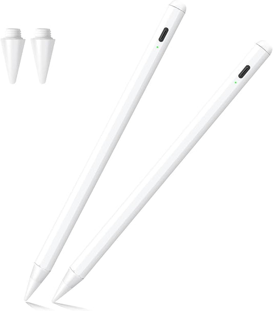 Stylus Pen for iPad A16 11th/10th 2025-2018 2Pack Pencil Pro with Palm Rejection & Tilt Sensitivity Stylus Pen for iPad A16/11/10/9/8/7/6th,Pro 12.9/11/13 inch M4,Air M2/M3/5/4/3,Mini A17/5th/6th