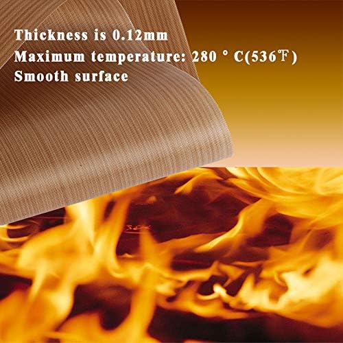3 Pack PTFE Teflon Sheet 16 x 20" and 3 Rolls 10mm X 33m Heat Resistant Sublimation Tape for Heat Press Transfer Non Stick Paper Reusable Heat Resistant Craft Mat,Protects Iron,for Heat Press Machines