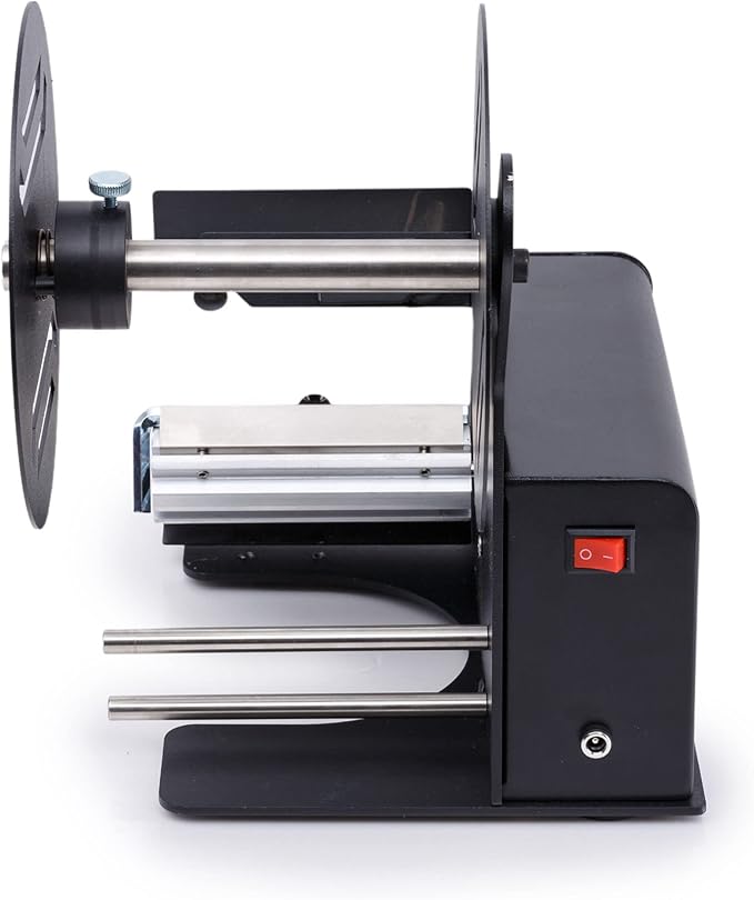 U.S. Solid Automatic Label Dispenser with Fibre Optic Sensor for Transparent and Opaque Labels - Label Width 0.4-4.3 in, Automatic Counting 0-999999 & 9 Level Speed