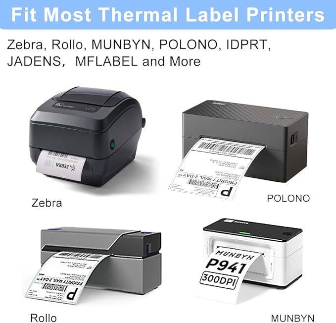 Shipping Thermal Labels, Pack of 16000 Perforated 4x6 Shipping Label Papers, FanFold Thermal Printer Labels, Sticker Labels to Write on, Permanent Strong Adhesive, Commercial Grade