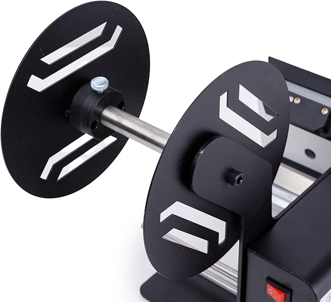 U.S. Solid Automatic Label Dispenser with Fibre Optic Sensor for Transparent and Opaque Labels - Label Width 0.4-4.3 in, Automatic Counting 0-999999 & 9 Level Speed