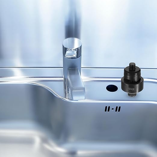 HARFINGTON Sheet Metal Punch Hole Punch 34mm Bearing Steel Precise Cutting Manual Knockout Punch Kit for Metal Steel Plate Sink Stainless Steel, Black