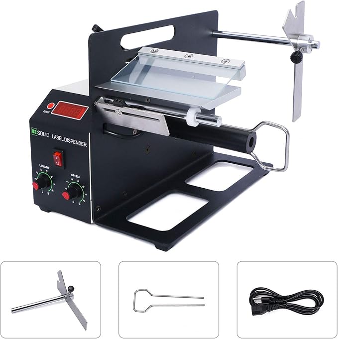 U.S. Solid Automatic Label Dispenser - Industrial Label Machine - Label Dispensing Machine for Printed, Translucent and Opaque Labels - Table Top Label Dispenser (120 MM Width)