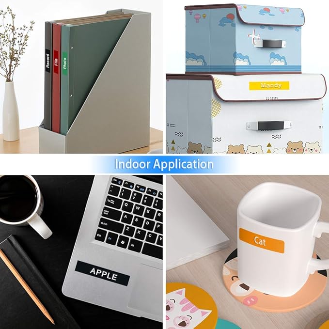 Pristar Compatible for DYMO Embossing 3D Plastic Label Tapes 9mm, Work with DYMO Junior Home Embossing Label Maker, Organizer Xpress Pro, Neon Pink/Orange/Green/Gold/Silver, 3/8" x 9.8', 10-Pack