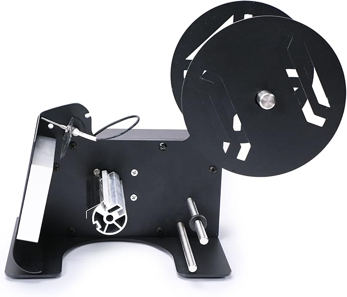 U.S. Solid Automatic Label Dispenser with Fibre Optic Sensor for Transparent and Opaque Labels - Label Width 0.4-4.3 in, Automatic Counting 0-999999 & 9 Level Speed