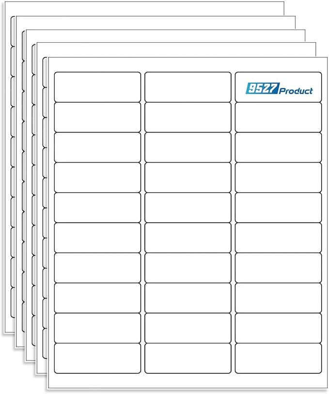 9527 Product 30 up 1 x 2-5/8 Sticker Labels Shipping Address Labels 2000 Sheets SKU Labels for Laser/Ink Jet Printer,Total 60000 Labels