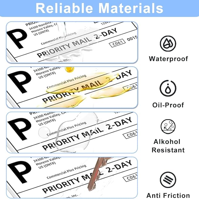 Shipping Thermal Labels, Pack of 16000 Perforated 4x6 Shipping Label Papers, FanFold Thermal Printer Labels, Sticker Labels to Write on, Permanent Strong Adhesive, Commercial Grade