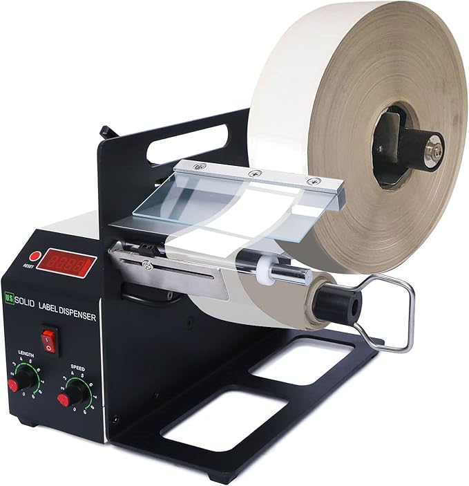U.S. Solid Automatic Label Dispenser - Industrial Label Machine - Label Dispensing Machine for Printed, Translucent and Opaque Labels - Table Top Label Dispenser (120 MM Width)