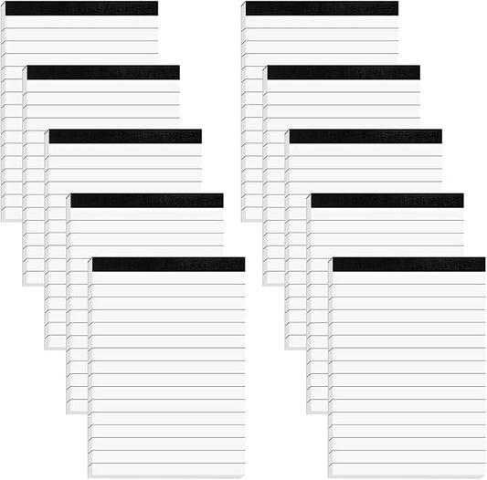 Notepad for Daily Planning and Organization of Work – 4 x 6-inches Lined Paper – Thick Bright White Paper – 30 Pages – Note Pads Ruled Pages – Pack of 10