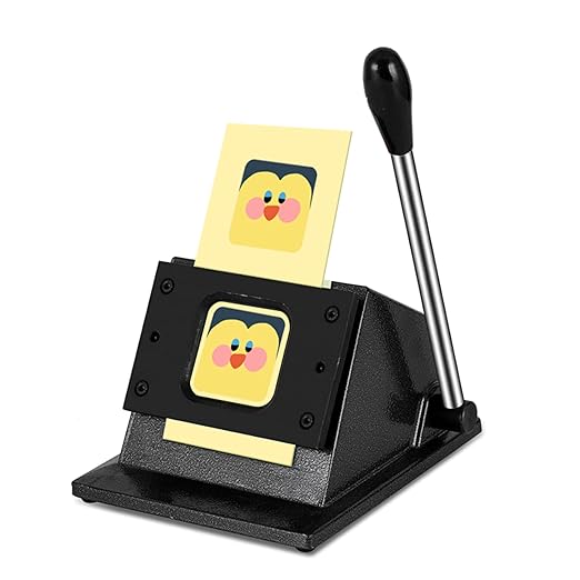 Pin Button Paper Cutter,Manual Square Paper Cutter Tool, Graphic Punch Die Cutter,for Button Maker Machine. (61mm Square Cutter, Cut for 50mm)