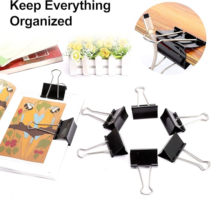 Ufmarine Extra Large Binder Clips 2.4 Inch Length, Jumbo Binder Clips for Office (8 Pcs)