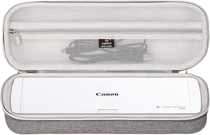 Aproca Grey Portable Hard Storage Case, for Canon ImageFORMULA R10 / ImageFORMULA P-215II Portable Document Scanner