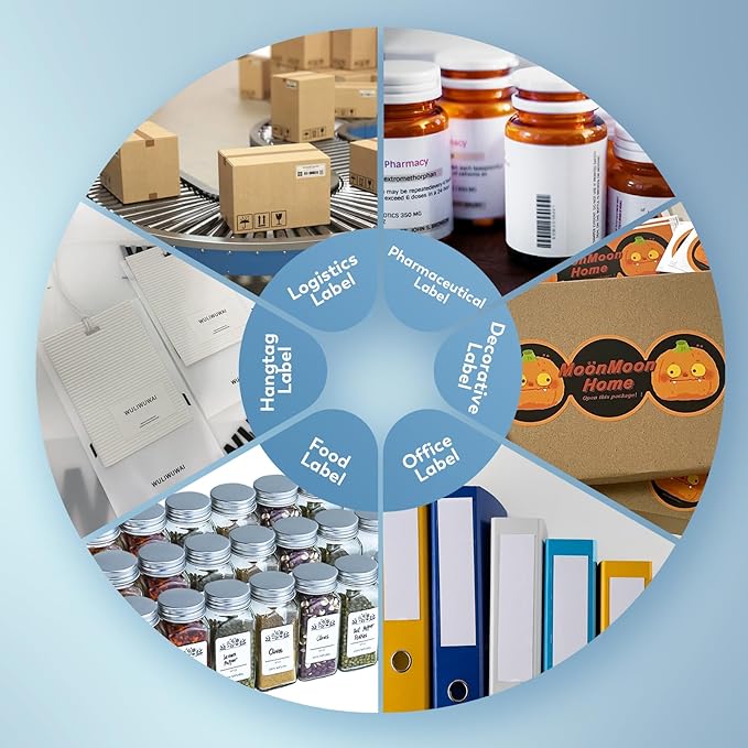 CGOLDENWALL Automatic Label Dispenser Sticker Roll Dispenser for Logistics Office Home, 1-8m/min Speed Adjustable, Length 0.12-5.9" Width 0.16-5.5", Auto Sensing&Counting, Max Roll Dia. 9.8"