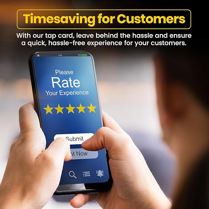 NFC Business Google Review Tap Card, Contactless, Enhances SEO, Saves Time, User-Friendly, Reusable, Boosts Online Presence & Encourages Business Feedback (Purple, 5-Pack Google Cards)