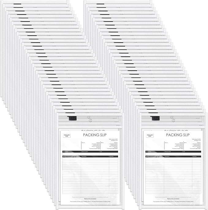 Seajan 120 Pcs Clear Dry Erase Pockets Plastic Sleeves for Paper 14 x 10 Inch Reusable Job Holder Shop Ticket Holders Order Pockets Organizer Teacher Supplies for Classroom (White)