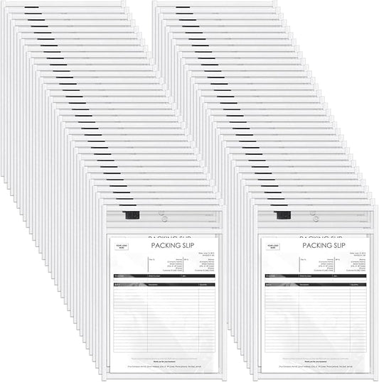 Seajan 120 Pcs Clear Dry Erase Pockets Plastic Sleeves for Paper 14 x 10 Inch Reusable Job Holder Shop Ticket Holders Order Pockets Organizer Teacher Supplies for Classroom (White)