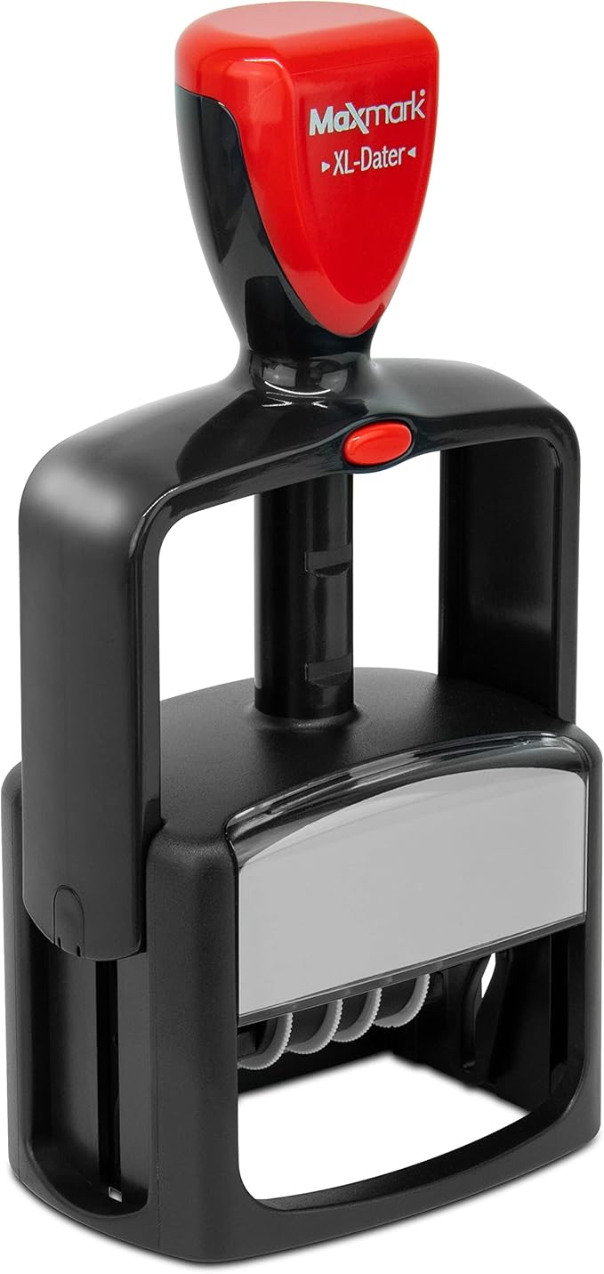 MaxMark Heavy Duty Style 3 Date Stamp with MAILED self Inking Stamp - Blue Ink