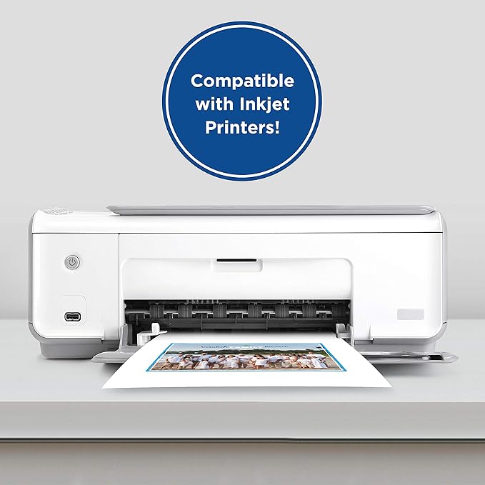 PrintWorks Printable Iron on Heat Transfer Paper for Dark & Light Fabrics & T-Shirts, 8.5” x 11”, 10 Sheets, Made in the USA