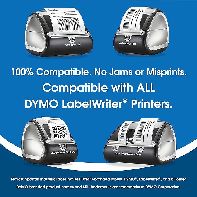 Spartan Industrial - Compatible Labels Replacement for DYMO 30323-2-1/8" X 4" Postage Shipping Labels (10 Pack)